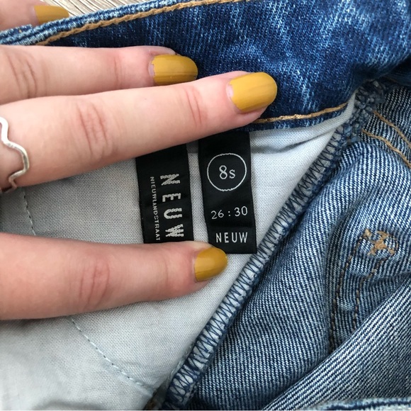 NEUW denim tapered leg high waisted distressed jeans - Picture 6 of 10